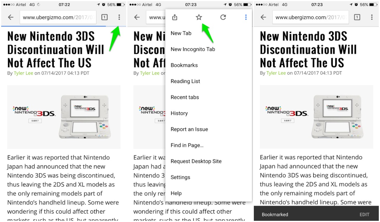 how to bookmark on iPhone