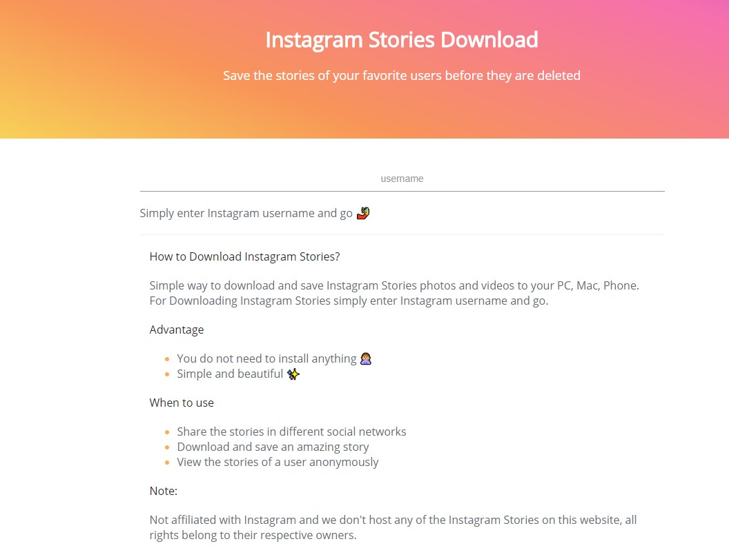 instagram stories download