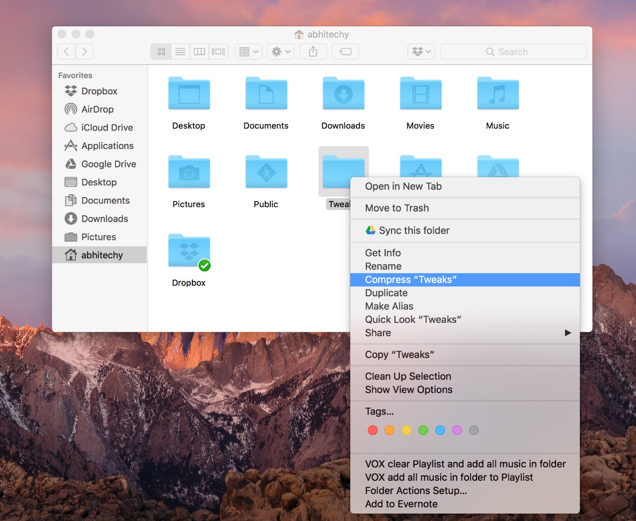 how to create a zip folder on mac