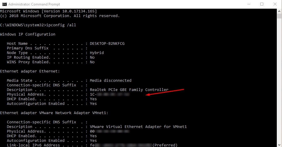 How To Find Your Network MAC Address Windows 10 Ubergizmo