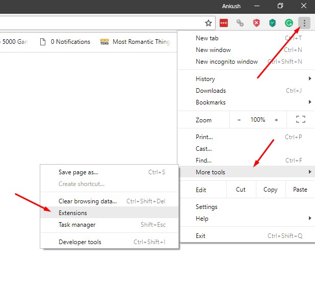 Google Chrome расширения