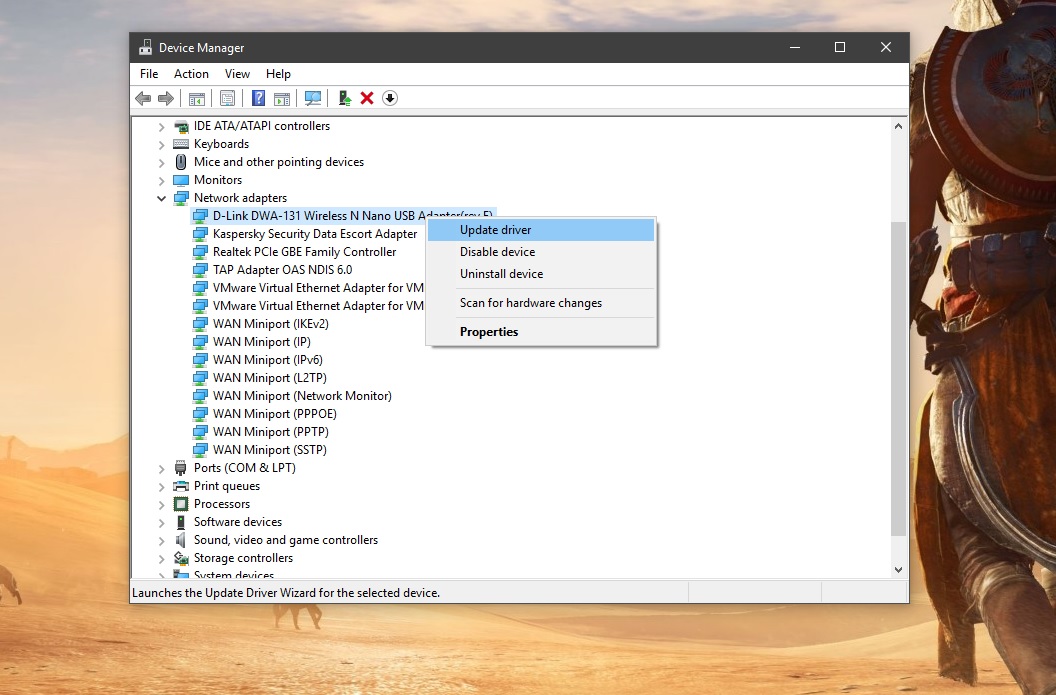 network driver update