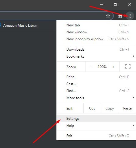 настройки Chrome