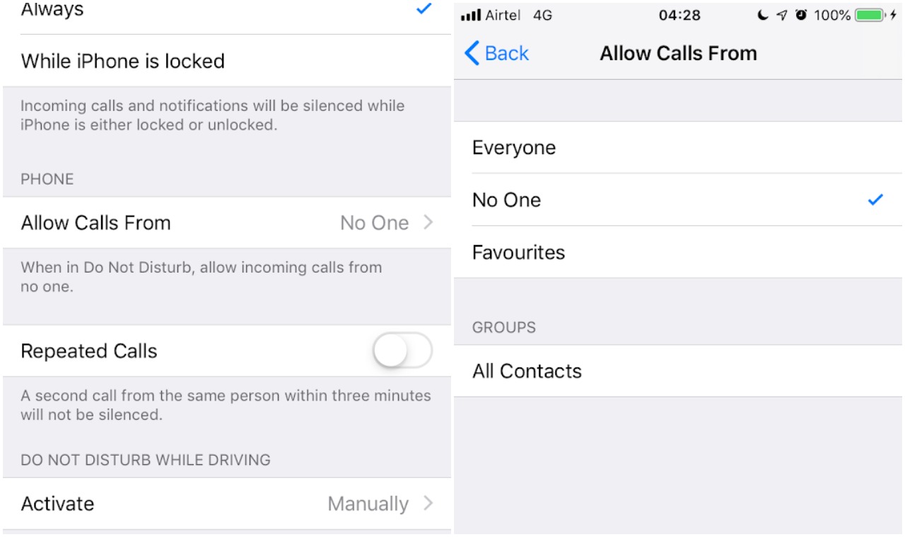DND ios 12