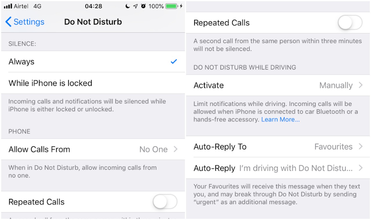 DND ios 12