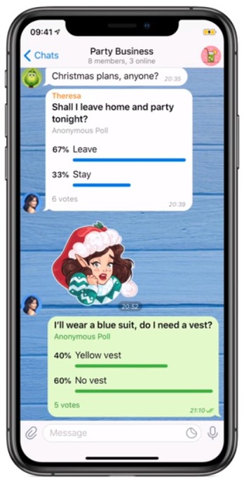 Telegram Update Introduces The Ability To Add Polls | Ubergizmo