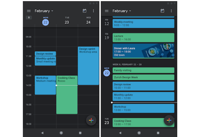 Google Calendar Updated With Dark Mode | Ubergizmo