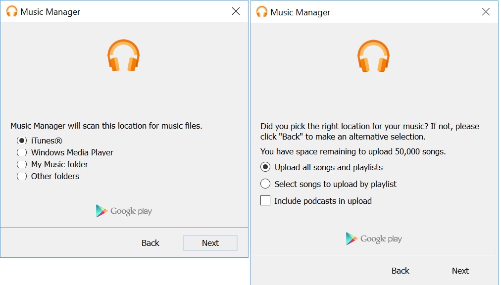 google play music upload files